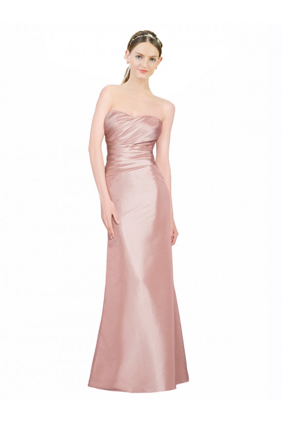 Stretch Satin Low Back Long Sweetheart A-Line Formal Evening Gown / Prom Dress / Bridesmaid Dress Sudbury