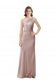 Stretch Satin Open Back Long One Shoulder Sheath Formal Evening Gown / Prom Dress / Bridesmaid Dress Sudbury