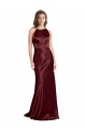 Stretch Satin Long Spaghetti Straps A-Line Formal Evening Gown / Prom Dress / Bridesmaid Dress Sudbury