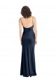 Stretch Satin Open Back Long Cowl Neck A-Line Black Tie Evening Gown / Prom Dress / Bridesmaid Dress Sudbury