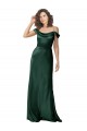 Stretch Satin V-Back Long Off the Shoulder A-Line Formal Evening Gown / Prom Dress / Bridesmaid Dress Sudbury