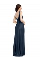 Stretch Satin Low Back Long Square Neck A-Line Formal Evening Gown / Prom Dress / Bridesmaid Dress Sudbury