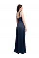Stretch Satin Low Back Long Cowl Neck A-Line Formal Evening Gown / Prom Dress / Bridesmaid Dress Sudbury