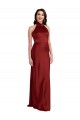 Stretch Satin Backless Long Halter Neck A-Line Black Tie Evening Gown / Prom Dress / Bridesmaid Dress Sudbury