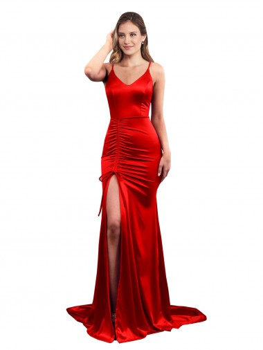Stretch Satin Low Back Long Sweetheart Mermaid Evening Dress / Bridesmaid Dress Sudbury