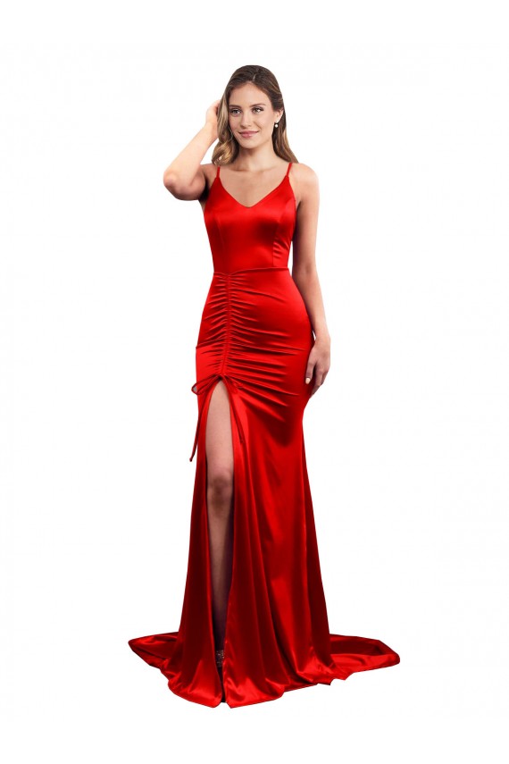 Stretch Satin Low Back Long Sweetheart Mermaid Evening Dress / Bridesmaid Dress Sudbury