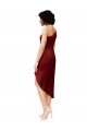 Stretch Satin Midi Length One Shoulder Sheath Black Tie Evening Gown / Prom Dress / Bridesmaid Dress Sudbury
