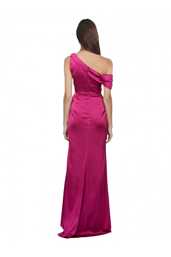 Stretch Satin Long One Shoulder A-Line Bridesmaid Dress / Evening Dress Sudbury