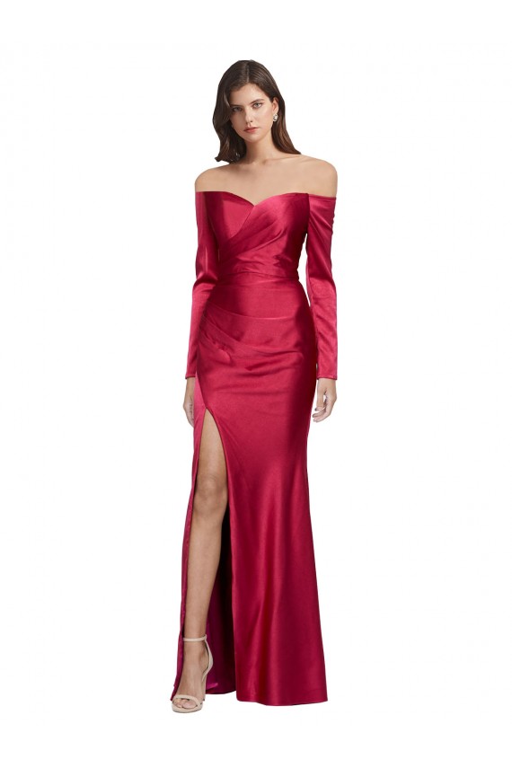 Stretch Satin Long Sweetheart Sheath Formal Evening Gown / Prom Dress / Bridesmaid Dress Sudbury