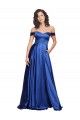 Stretch Satin Sweep Train Off the Shoulder A-Line Formal Evening Gown / Prom Dress / Bridesmaid Dress Sudbury