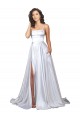 Stretch Satin Long Spaghetti Straps A-Line Beach Wedding Dress Sudbury
