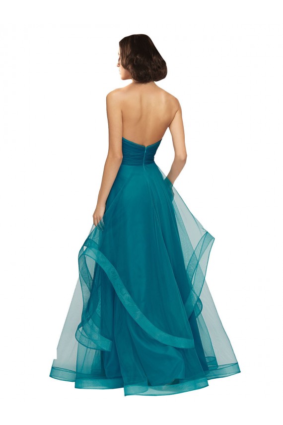 Tulle Long Sweetheart Turquoise A-Line Bridesmaid Dress Sudbury