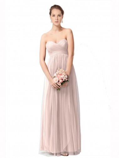 Tulle Long Sweetheart Vintage Rose A-Line Bridesmaid Dress Sudbury