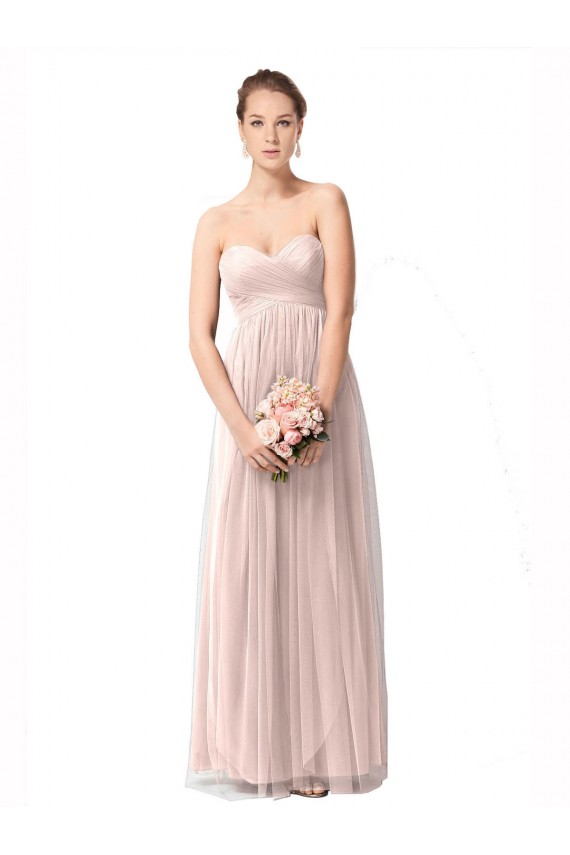 Tulle Long Sweetheart Vintage Rose A-Line Bridesmaid Dress Sudbury