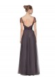 Tulle Long Sweetheart Pewter A-Line Bridesmaid Dress Sudbury