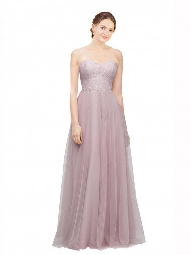 Tulle & Lace Long Sweetheart A-Line Bridesmaid Dress / Evening Dress Sudbury