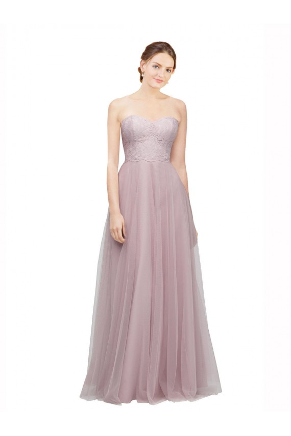 Tulle & Lace Long Sweetheart A-Line Bridesmaid Dress / Evening Dress Sudbury