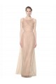 Tulle Long Illusion Neck Sheath Bridesmaid Dress Sudbury