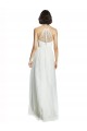 Tulle Long Halter Neck White A-Line Bridesmaid Dress Sudbury
