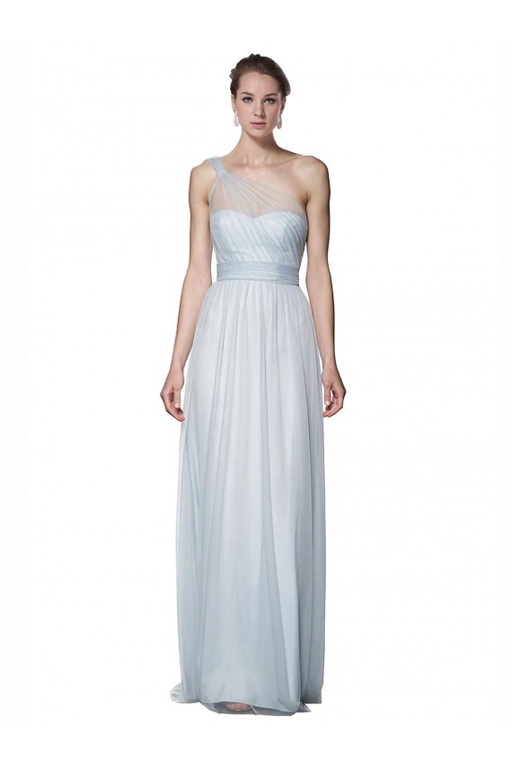 Tulle Long One Shoulder Mist A-Line Bridesmaid Dress Sudbury