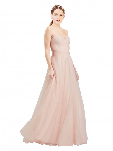 Tulle Open Back Long Sweetheart A-Line Semi Formal Dress / Bridesmaid Dress Sudbury
