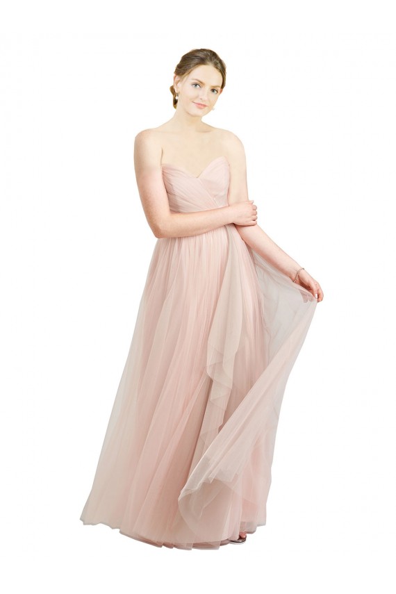 Tulle Long Sweetheart Pink A-Line Bridesmaid Dress / Evening Dress Sudbury