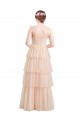 Tulle Long V-Neck A-Line Semi Formal Evening Dress / Bridesmaid Dress Sudbury