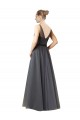 Tulle V-Back Long Sweetheart Slate Grey A-Line Formal Dress / Bridesmaid Dress Sudbury