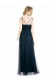 Tulle Long V-Neck Blue A-Line Bridesmaid Dress Sudbury