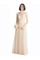 Tulle & Lace Long Bateau Neck Ivory A-Line Bridesmaid Dress Sudbury