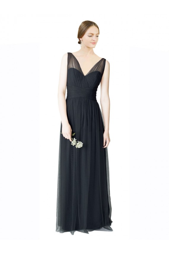 Tulle V-Back Long V-Neck A-Line Formal Dress / Bridesmaid Dress Sudbury