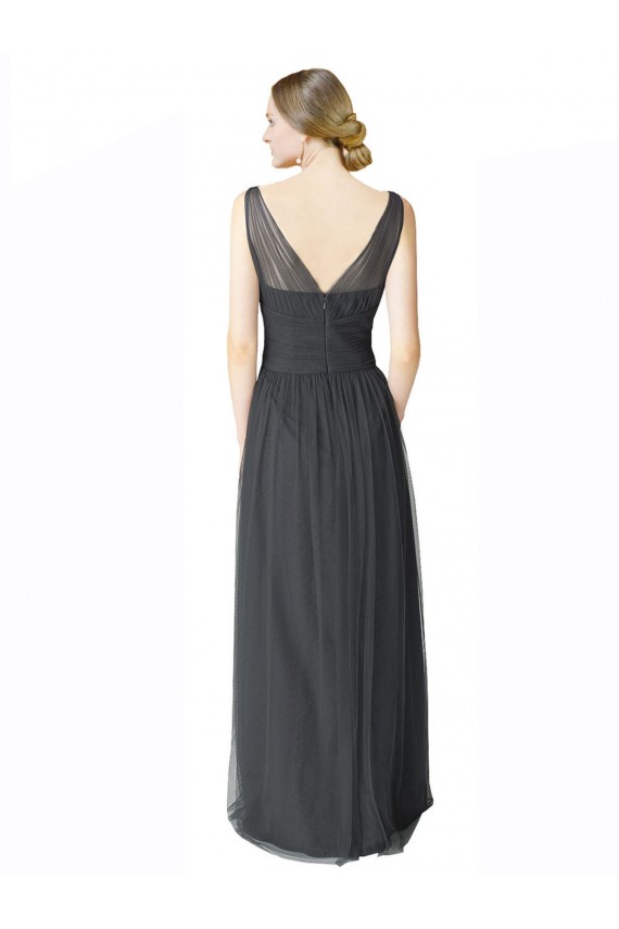 Tulle V-Back Long V-Neck A-Line Formal Dress / Bridesmaid Dress Sudbury