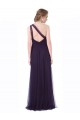 Tulle Long One Shoulder Plum A-Line Bridesmaid Dress Sudbury
