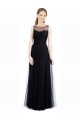 Tulle & Lace Low Back Long Bateau Neck A-Line Bridesmaid Dress Sudbury