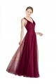 Tulle Criss Cross Open Back Long V-Neck A-Line Bridesmaid Dress Sudbury