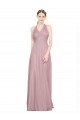 Tulle Low Back Long Halter Neck A-Line Bridesmaid Gown Sudbury