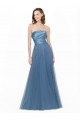 Satin & Tulle Low Back Long Strapless A-Line Bridesmaid Dress Sudbury