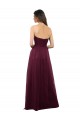 Tulle Low Back Long Sweetheart Burgundy A-Line Bridesmaid Dress Sudbury