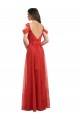 Tulle Low Back Long Sweetheart Red A-Line Formal Dress / Bridesmaid Dress Sudbury