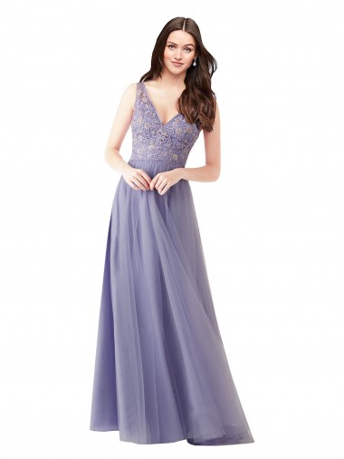 Tulle & Lace V-Back Long Sweetheart A-Line Formal Dress / Bridesmaid Dress Sudbury