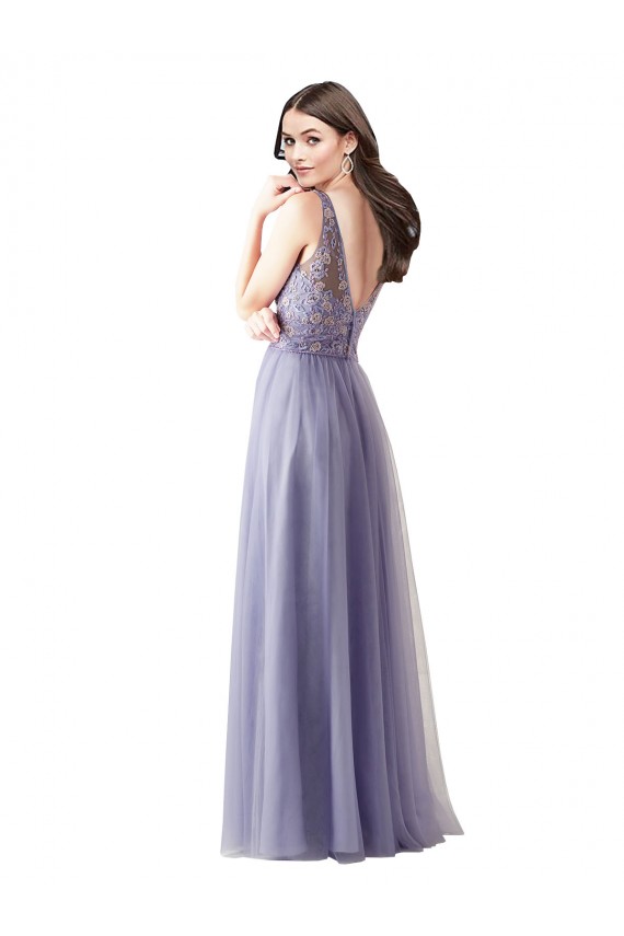 Tulle & Lace V-Back Long Sweetheart A-Line Formal Dress / Bridesmaid Dress Sudbury