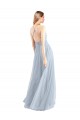 Tulle Criss Cross Back Long Halter Neck A-Line Bridesmaid Dress Sudbury