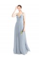 Tulle Open Back Long Spaghetti Straps A-Line Evening Dress / Bridesmaid Dress Sudbury