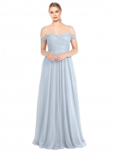 Tulle Long Off the Shoulder A-Line Evening Dress / Bridesmaid Dress Sudbury