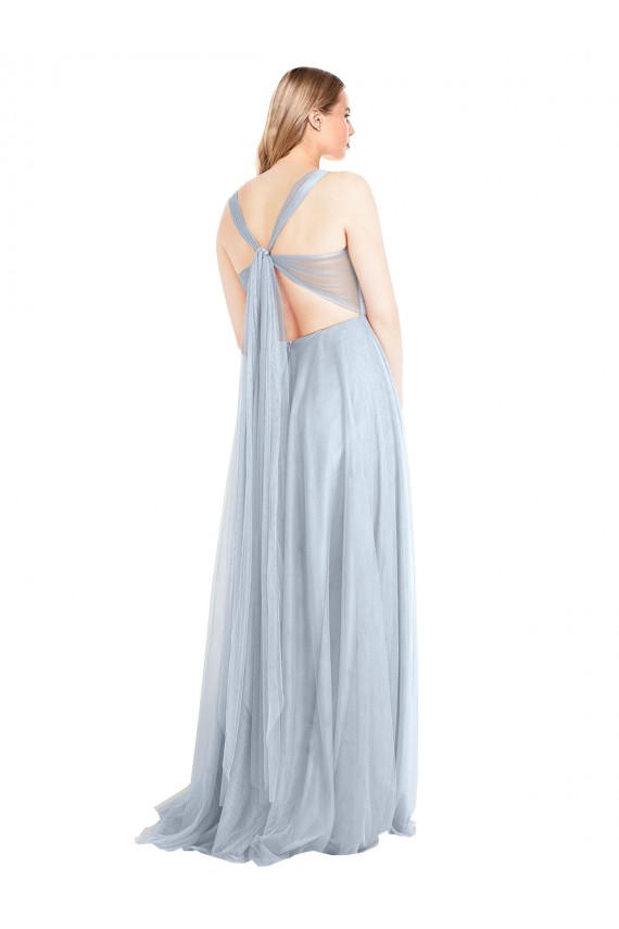 Tulle Long Spaghetti Straps A-Line Evening Gown / Bridesmaid Dress Sudbury