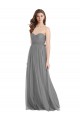 Tulle Long Sweetheart Slate Grey A-Line Bridesmaid Gown Sudbury