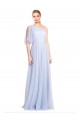 Tulle Long One Shoulder Light Sky Blue A-Line Bridesmaid Dress Sudbury