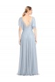 Tulle V-Back Long Spaghetti Straps A-Line Bridesmaid Dress / Evening Dress Sudbury
