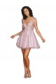 Tulle V-Back Short V-Neck A-Line Bridesmaid Dress Sudbury