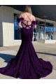 Velvet Sequin Court Train Spaghetti Straps Sheath Prom Dress / Evening Dress Sudbury